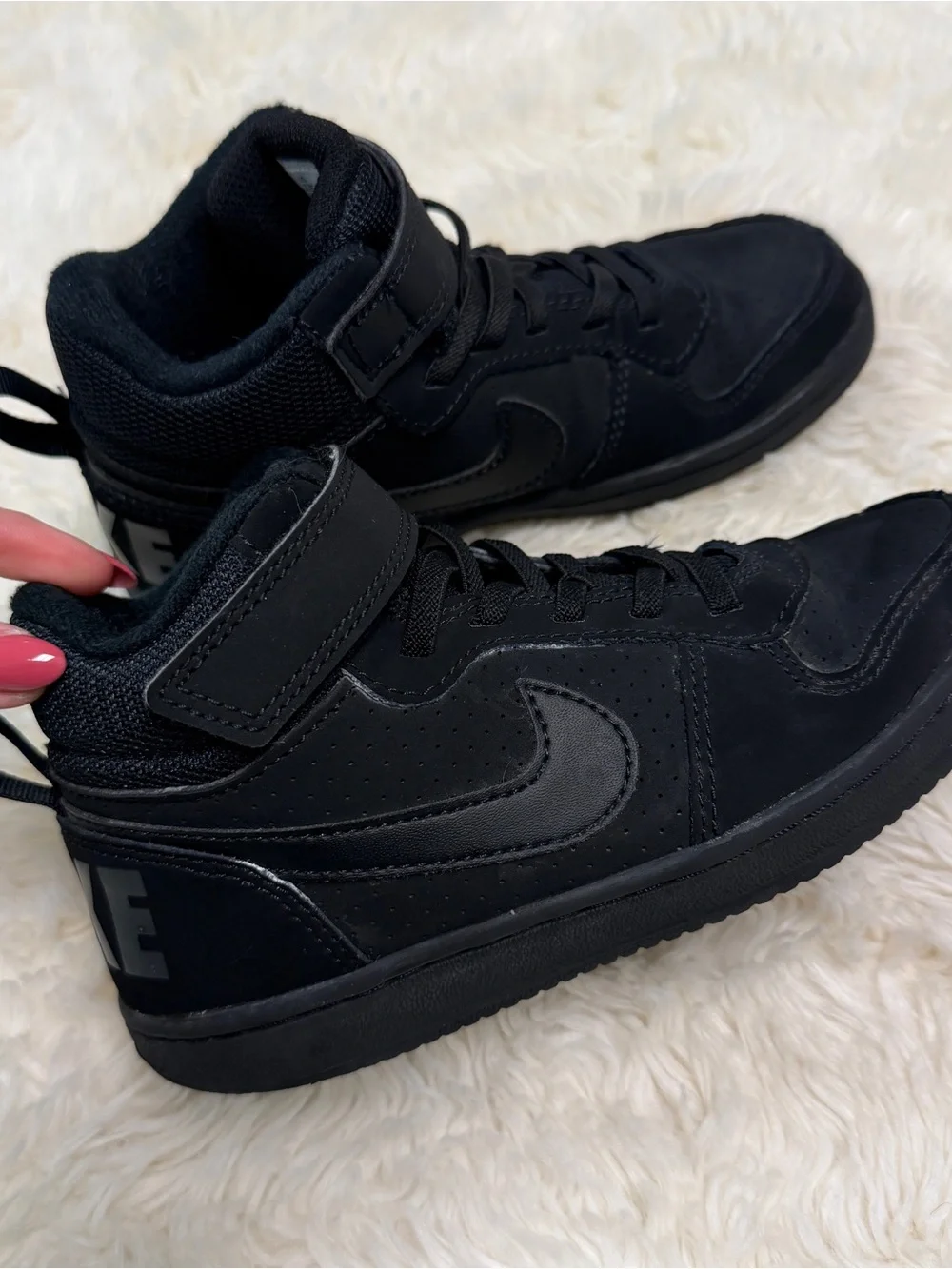 Nike Court Borough Mid 2 Solid Black Sneakers